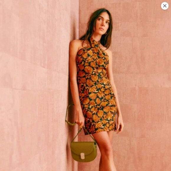 Sezane Dorothy Dress Dela Print - Size 14/46 - Picture 2 of 10